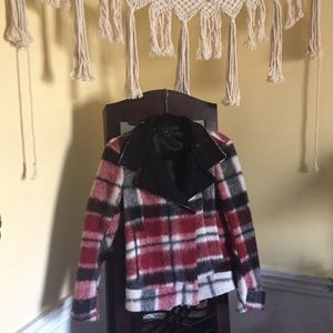 Zara plaid short coat